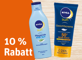 10% Rabatt auf alle Nivea Sonnenpflege-Artikel