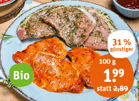 Bio- Schweinerückensteaks