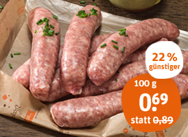 tegut... LandPrimus grobe Bratwurst