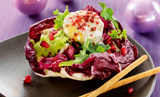 Bild: Granatapfel-Radicchio-Salat mit Ziegenkäsetalern