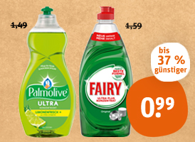 Fairy oder Palmolive Handgeschirrspülmittel