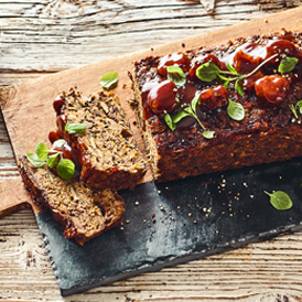 Vegetarischer Braten mit Maronen und Linsen