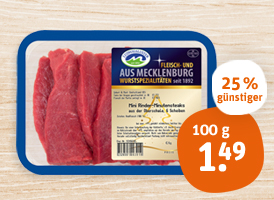 Ludwigsluster Mini-Rinderminutensteaks