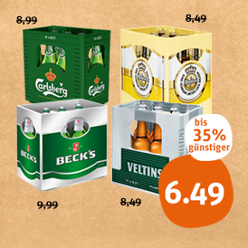  Alle 11er Kisten Alle 11er Kisten Pils z.B. Beck‘s, Veltins, Carlsberg Beer oder Warsteiner