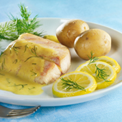 Seelachs mit Zitronen-Dill-Hollandaise