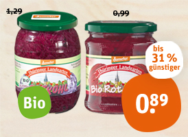 demeter Thüringer Landgarten Bio-Rotkohl oder -Rote-Bete