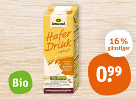 Alnatura Bio-Hafer-Drink oder Bio-Soja-Drink