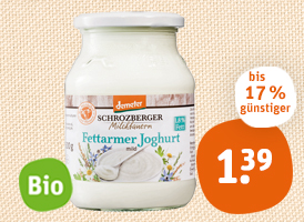 demeter Schrozberger Milchbauern Bio-Joghurt mild