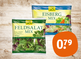 Sonnengrün Eisberg- oder Feldsalat-Mix