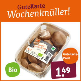 Naturland tegut… Bio-Champignons, braun