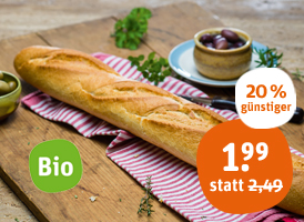 Naturland herzberger bäckerei Bio-Familienbaguette 38