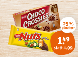 Nestlé Riegel Multipack, After Eight oder Choco Crossies