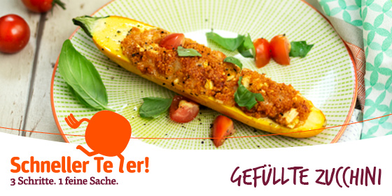 Gefüllte Zucchini