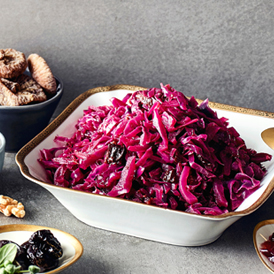 Rotkohl mit Pflaumen und Johannisbeergelee