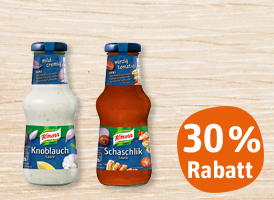 30 % Rabatt auf Knorr Feinkostsauce