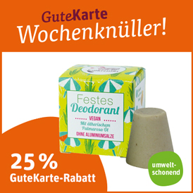 25 % GuteKarte-Rabatt auf alle Artikel von Hydrophil und Lamazuna