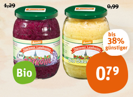 demeter Thüringer Landgarten Bio-Sauerkraut oder -Rotkohl