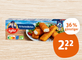 iglo Fisch-, Brezel-, Lachs- oder Backfisch-Stäbchen