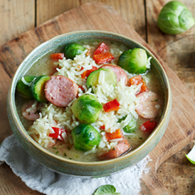 Schnelle Reissuppe mit Mettenden