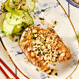 Thunfischsteaks mit Sesam-Marinade