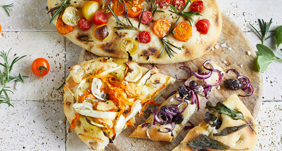 Focaccia in vier leckeren Varianten