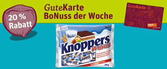 20 % auf Knoppers Minis 200 g Beutel