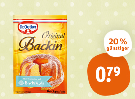 Dr. Oetker Backin oder Vanillin-Zucker