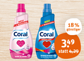 Coral Voll- oder Feinwaschmittel