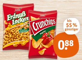 Lorenz Crunchips, Saltletts oder Erdnusslocken