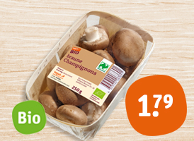 Naturland tegut… Bio-Champignons, braun