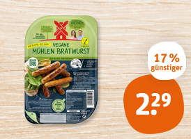 Rügenwalder Mühle vegane Mühlen Bratwurst