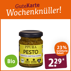 PPURA Bio-Pesto oder Bio-Tomatensauce