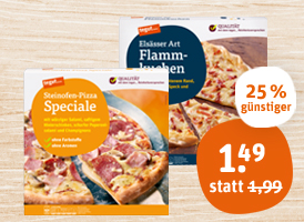 tegut... Steinofen-Pizza oder Flammkuchen