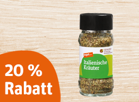 20 % Rabatt auf alle tegut... Gewürze