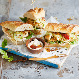 Super-Bowl-Sandwich mit Hähnchen