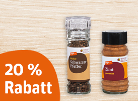 20 % Rabatt auf alle tegut... Gewürze