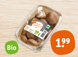 Naturland tegut… Bio-Champignons, braun