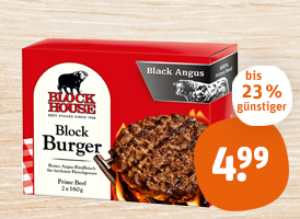 Block House Burger oder tegut... LandPrimus Burger Patties