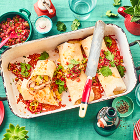 Hähnchen-Burritos mit Pico de Gallo