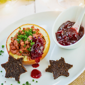 Pikante Bratäpfel mit Leberpastete