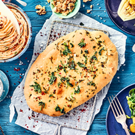 Fladenbrot vom Grill mit italienischen Kräutern