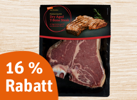 16% Rabatt auf tegut... vom Feinsten Dry Aged T-Bone Steak