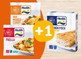 Zwei Frosta Pfannengerichte +1 Frosta Fischgericht Gratis