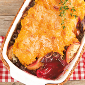 Süßkartoffelgratin mit Rote Bete