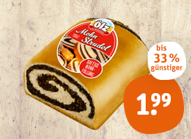 Ölz Nuss- oder Mohnstrudel, Butterzopf oder Rosinenzopf