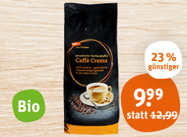 Naturland tegut... vom Feinsten Bio-Caffè Crema oder Bio-Espresso