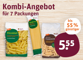 Kombi-Angebot Sieben Packungen tegut... Pasta