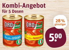 5 Dosen Oro di Parma Tomaten