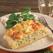 Kartoffelpastete mit Lauch und Schinken