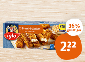 iglo Fisch-, Backfisch-, Brezel- oder Lachs-Stäbchen